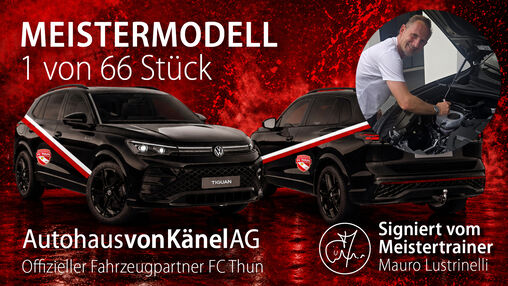 Das Meistermodell zum Meistertitel des FC Thun vom Autohaus von Känel 