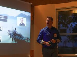 Ausgeschlafene Geschäftsleute machen das Rennen