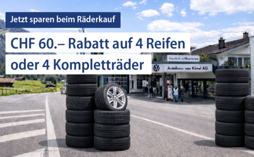 Profitieren beim Kauf von 4 Reifen oder 4 Kompletträdern