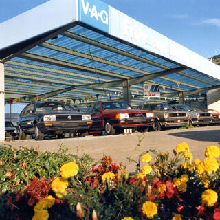 Autoausstellung Garage von Känel um 1985